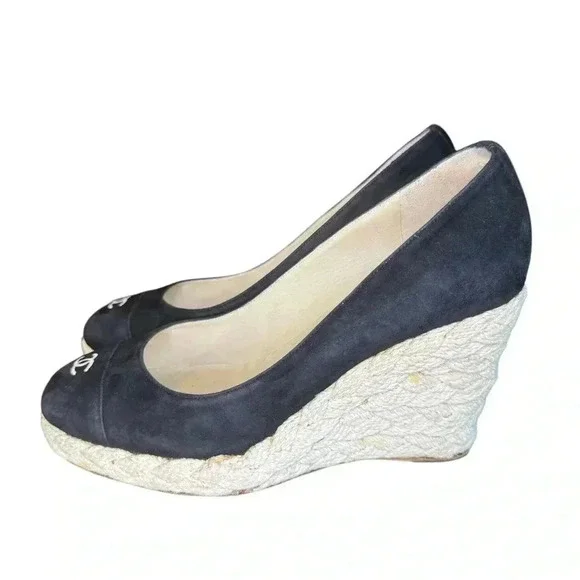 Chanel Pump Suede Upper Espadrilles.